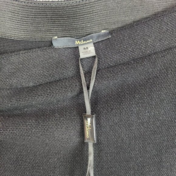 Milano Knit Faux Wrap Skirt Women's M Black Stretch Business Old Money Formal - Picture 6 of 7